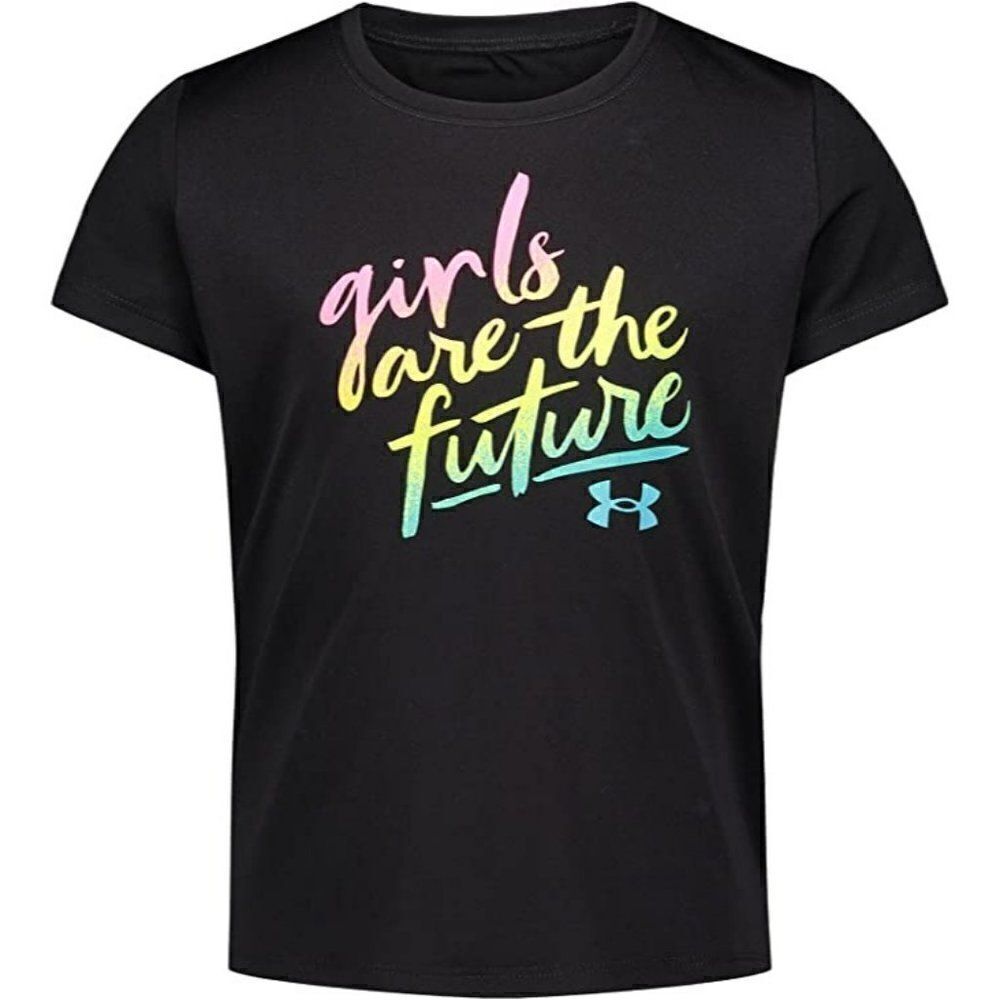 Under Armour Girls' Basic Short Sleeve "Girls Are the Future" Tee Shirt (4T)